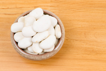 large lima beans in bowl on table