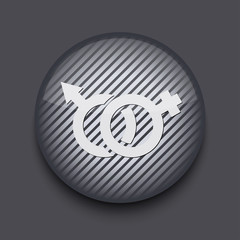 Vector app circle striped icon on gray background. Eps 10