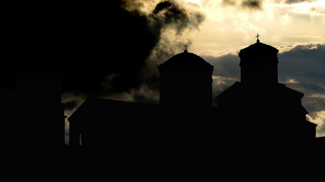 Macedonia Treskavec monastery and church sky summoning