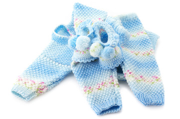 Baby's knitted clothes
