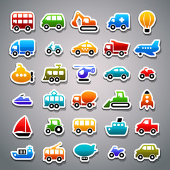 transportation sticker icons
