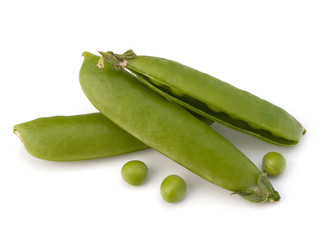Fresh green pea pod