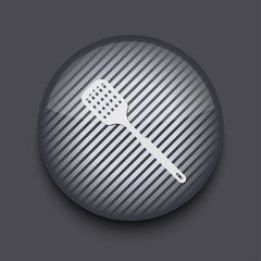 Vector app circle striped icon on gray background. Eps 10
