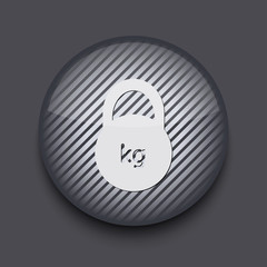 Vector app circle striped icon on gray background. Eps 10