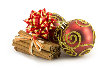 Fototapeta na wymiar New Year, Christmas balls, decorations and gifts