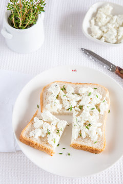 Sandwich with goatcheese