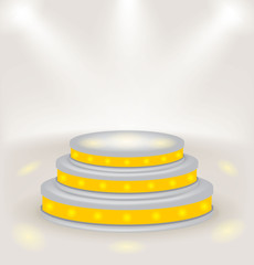 Step Podium. Vector.