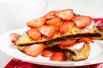 French toast with nutella