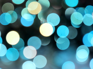 Blue bokeh lights