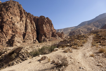 Fototapeta na wymiar Trekking w Giordania