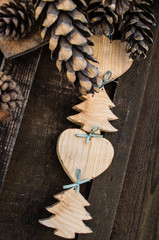 décoration -coeur en bois