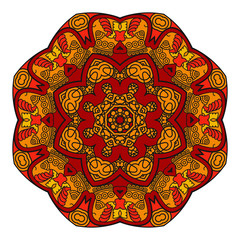 Vector round decorative design element