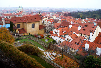 Fototapeta na wymiar Historic roofs of Prague