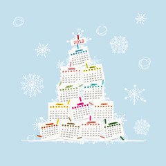 Calendar tree 2013 for your design