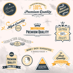 Premium Quality and Guarantee Labels