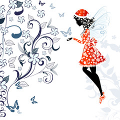 Christmas fairy for your design