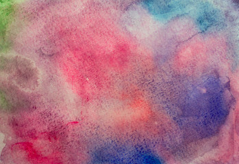 Abstract painted watercolor background on paper