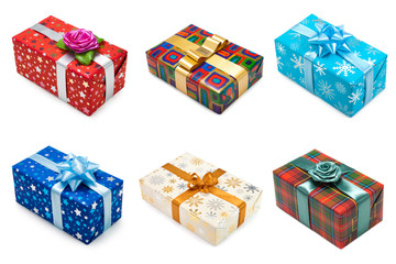 Set of multicolored gift boxes -2