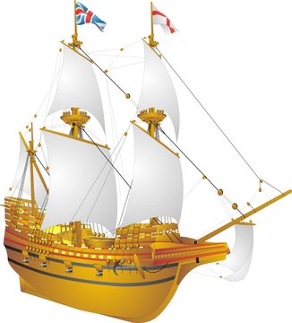 English galleon "Mayflower"