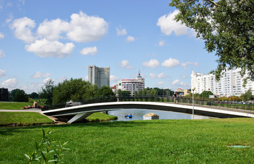 Minsk, Belarus. Bridge to Island of Tears