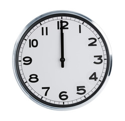 Wall clock show the twelve o'clock
