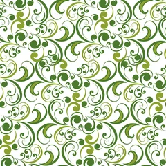 Gordijnen vector groen naadloos patroon © Oksana