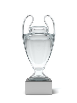 Glass cup of the winner