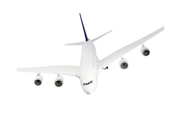 Modern airplane  on white.