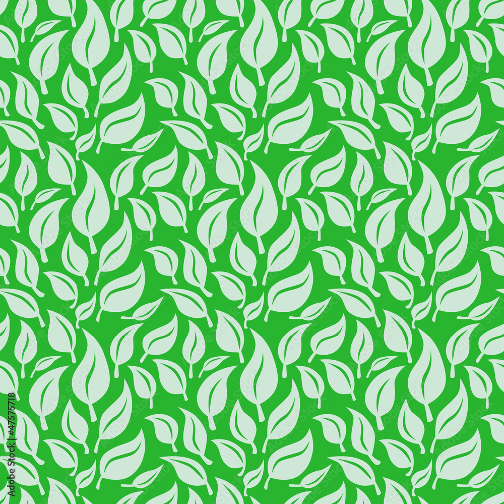 Poster vector seamless background with leaves