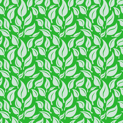Vector seamless background with leaves