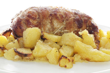 rolled veal stuffed with potatoes