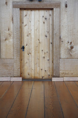 Wooden wall and battens