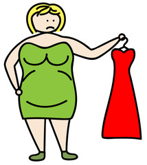 Frau mit Übergewicht