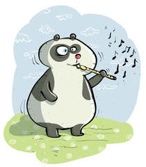 Panda with Flute