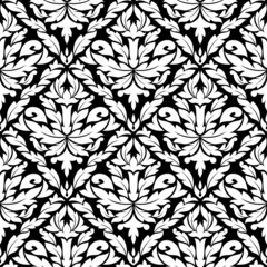 Floral damask seamless pattern