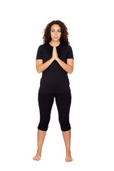 Brunette Woman Doing Yoga Exercises