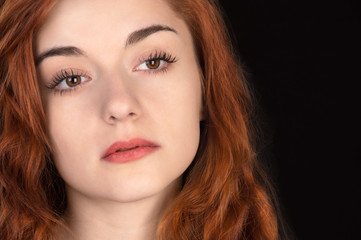 Obraz premium Beautiful red haired girl at age of nineteen