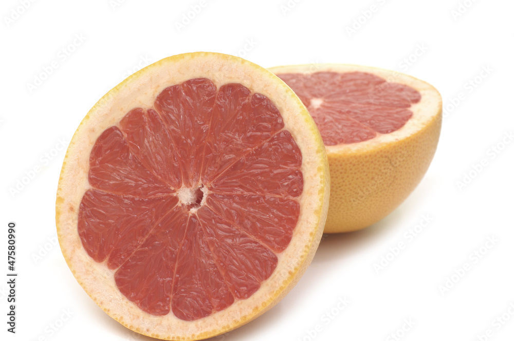 Wall mural fresh grapefruit and slices