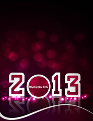 Happy New Year 2013 design card colorful vector