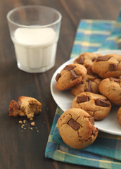 Peanut butter and chocolate chip cookies