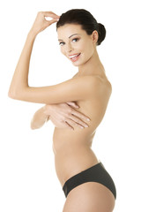 Fototapeta premium Taned happy fit woman.