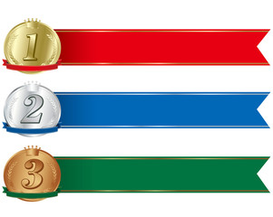 ranking label medal set