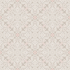 beautiful natural seamless pattern with beige and pink petals