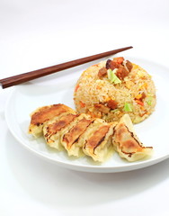Fried rice with Fried dumplings set