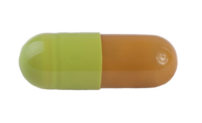 Capsule on white background