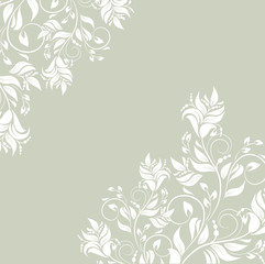 Floral background with decorative branch