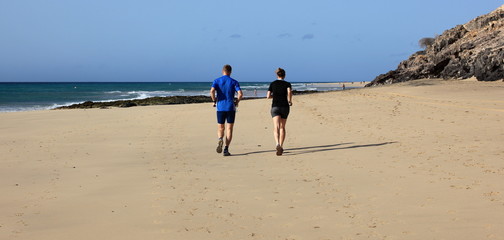 courir sur la plage