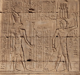 mur de temple egyptien