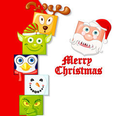 vector illustration of happy Christmas character