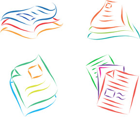 paper documents sketch abstract vector